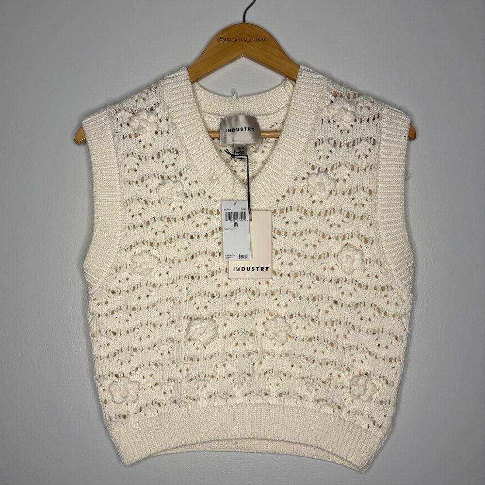 Women's Cream Sweater Vest